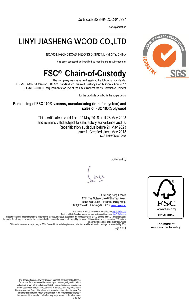 FSC Certificate